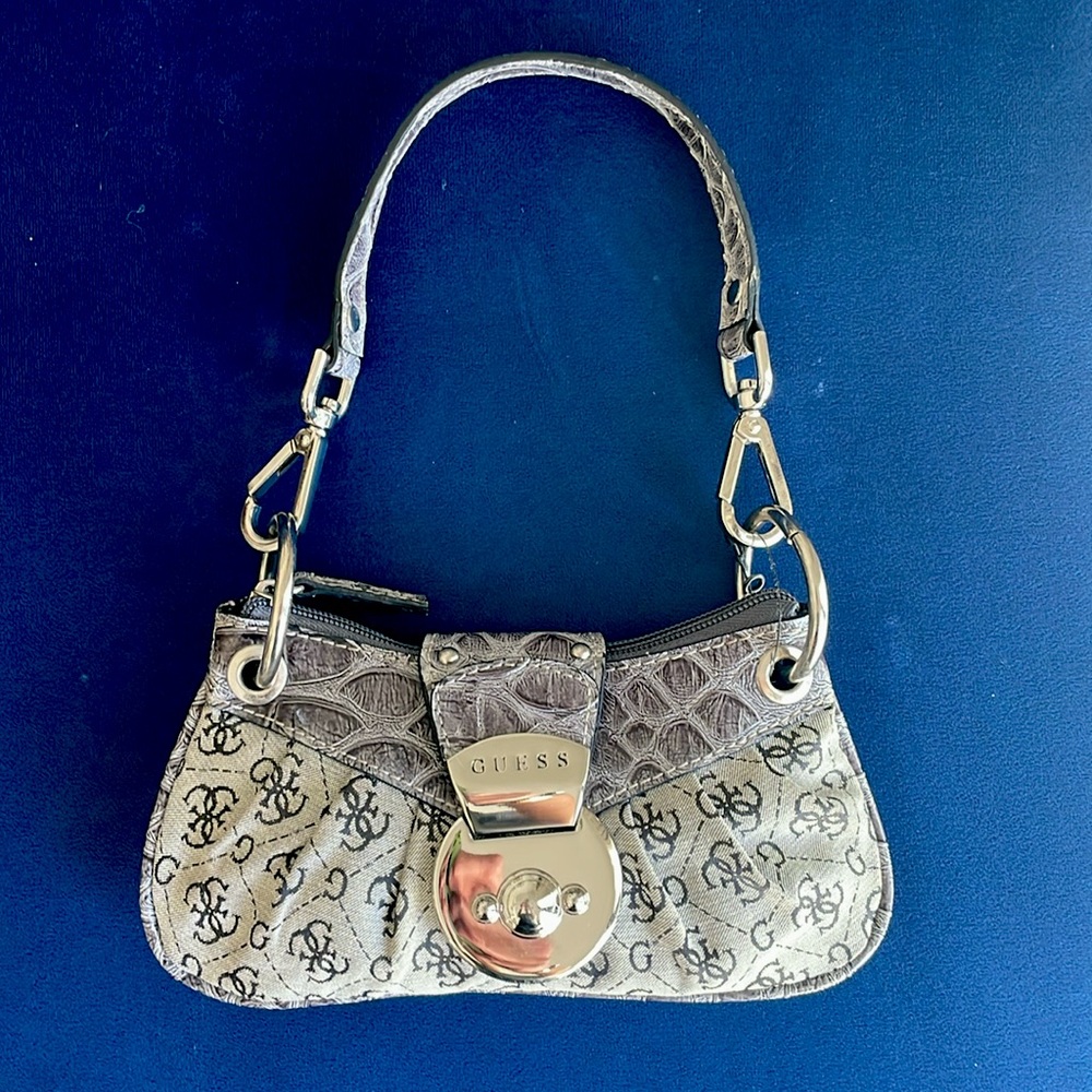 Guess Silver and Gray Mini Bag